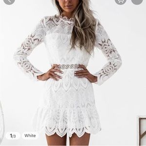Lace white dress